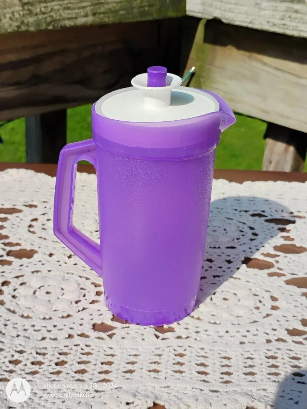 Tupperware Toys grape purple mini party set pitcher with classic push button lid